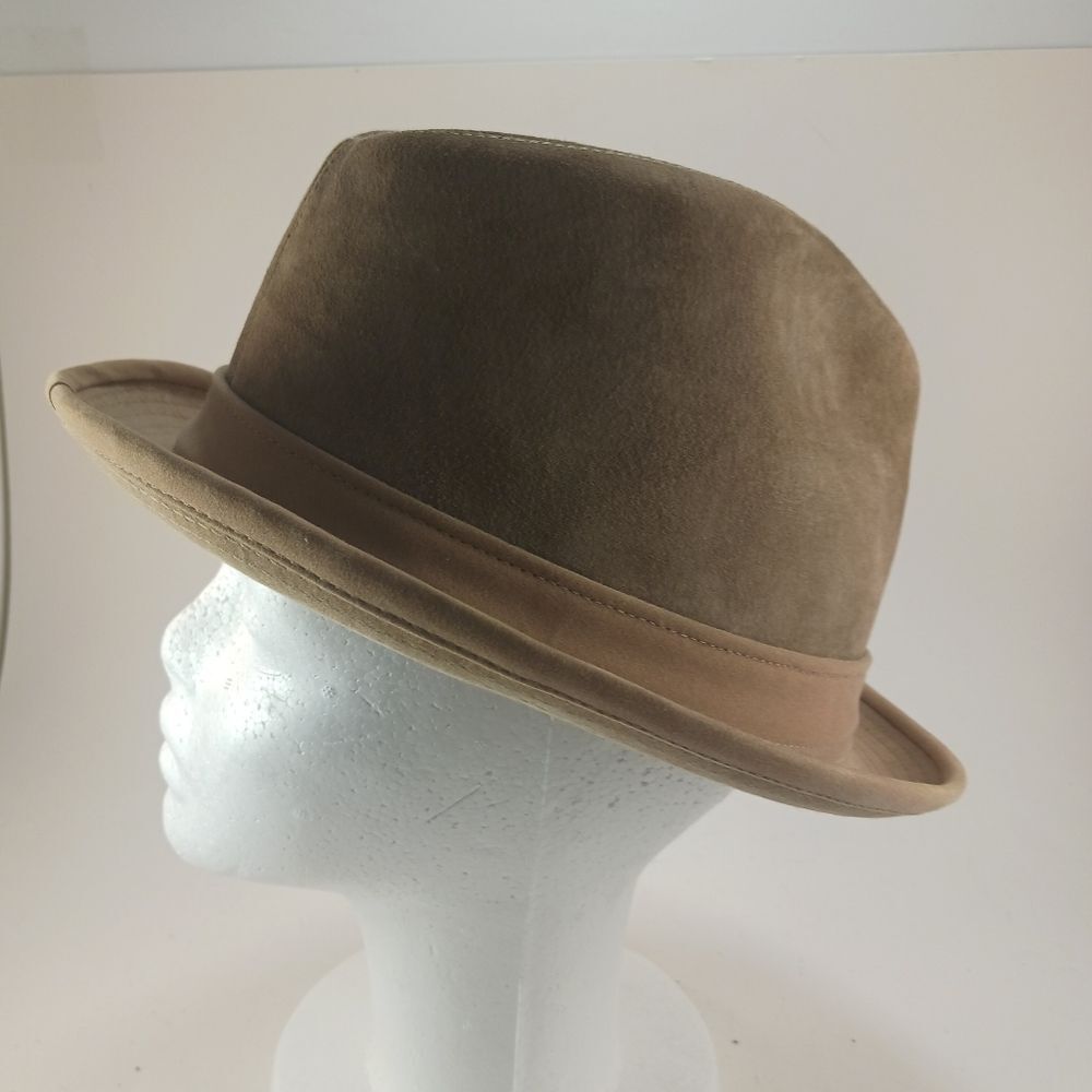 Dobbs 5th Ave. New York Vintage 1960s Fedora  Leather/Suede Banded Side Buckle.. - Picture 4 of 10